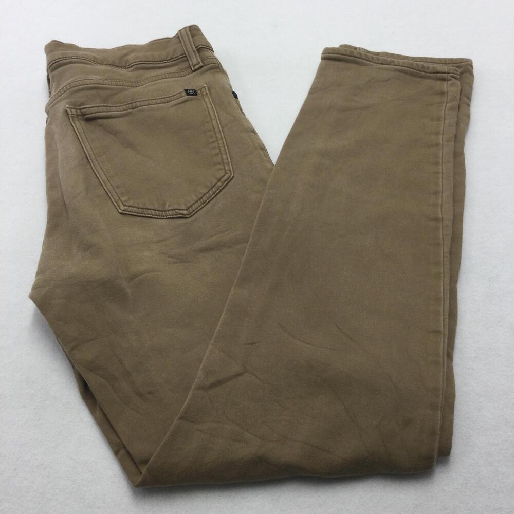 Banana Republic Jeans Mens 32x32 Beige Straight Leg Denim Zip Fly Stretch Casual